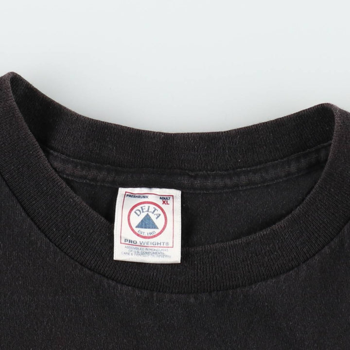 90s-00'S DELTA THE CROWN Fire Pattern Band T-Shirt (Men's XL equivalent) cotton black type Vintage Second Hand