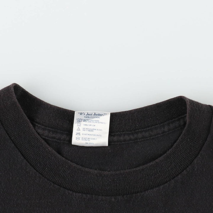90s-00'S DELTA THE CROWN Fire Pattern Band T-Shirt (Men's XL equivalent) cotton black type Vintage Second Hand