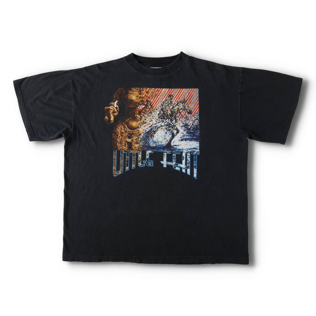 90'S Winterland Productions Little Feat Ain't Had Enough Fun Tour Band T-Shirt (Men's XL equivalent) cotton black type Vintage Second Hand