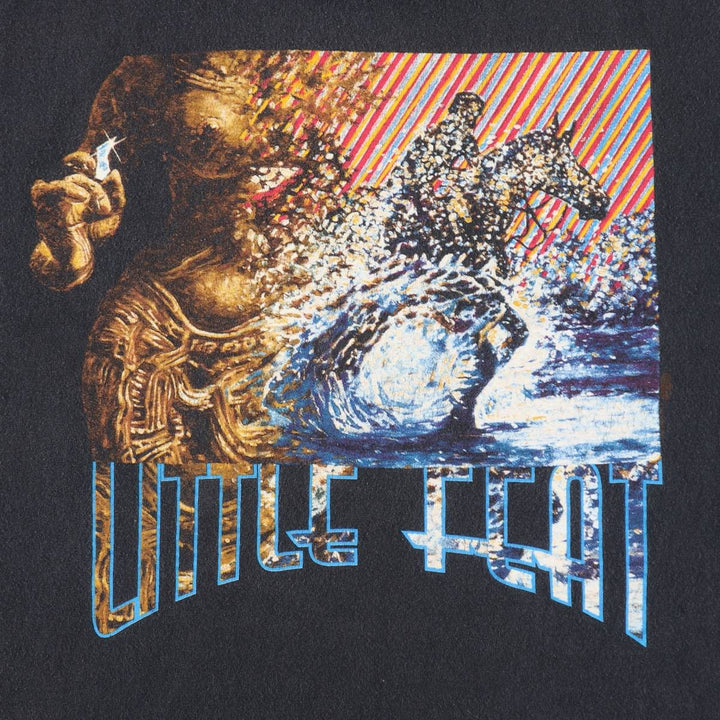 90'S Winterland Productions Little Feat Ain't Had Enough Fun Tour Band T-Shirt (Men's XL equivalent) cotton black type Vintage Second Hand