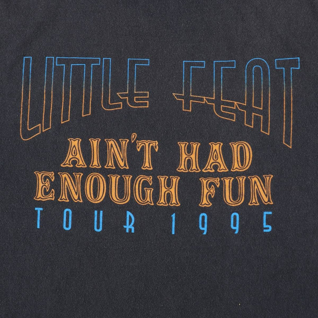 90'S Winterland Productions Little Feat Ain't Had Enough Fun Tour Band T-Shirt (Men's XL equivalent) cotton black type Vintage Second Hand
