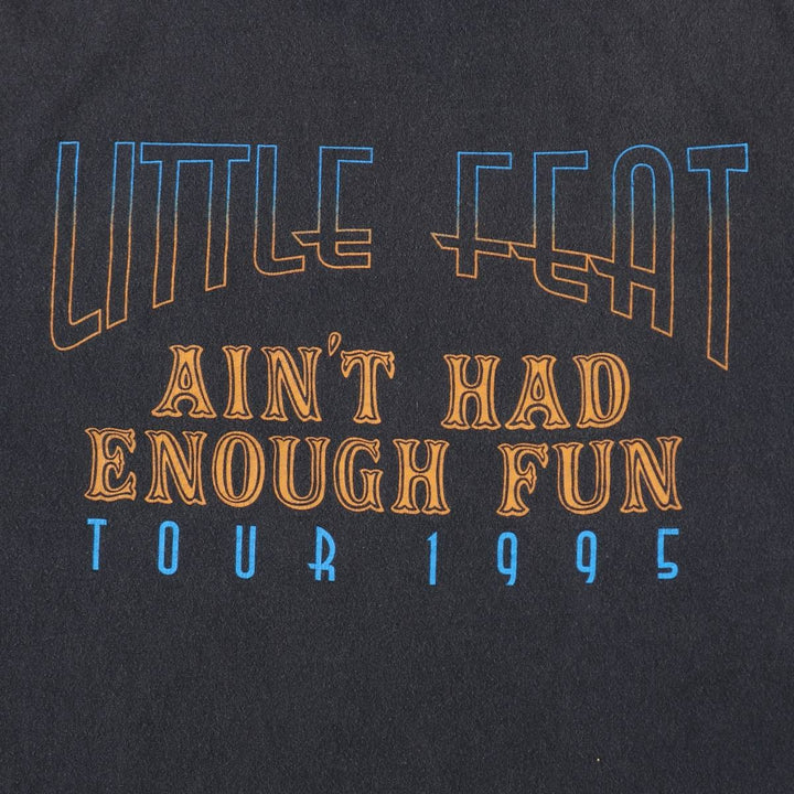 90'S Winterland Productions Little Feat Ain't Had Enough Fun Tour Band T-Shirt (Men's XL equivalent) cotton black type Vintage Second Hand
