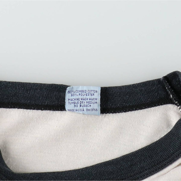 80'S THE KNITS The Rolling Stones 3/4 Sleeve Raglan Band T-Shirt, Made in USA, Men's Size L (approx.) cotton black type Vintage Second Hand