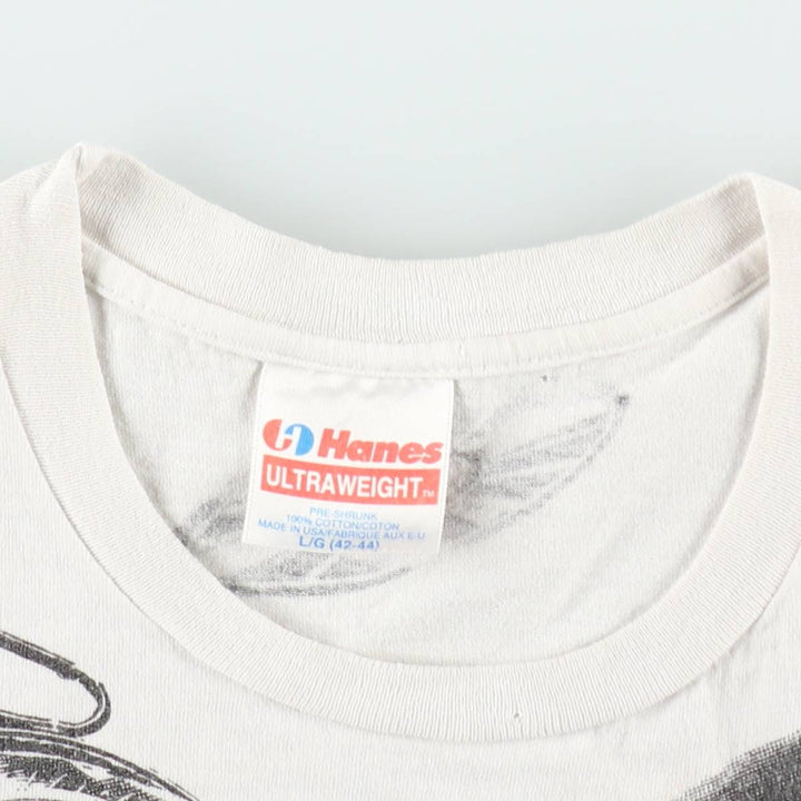 90'S Hanes Ultraweight The Beatles All-Over Print Band T-Shirt, Made in USA, Men's Size L (approx.) cotton white type Vintage Second Hand