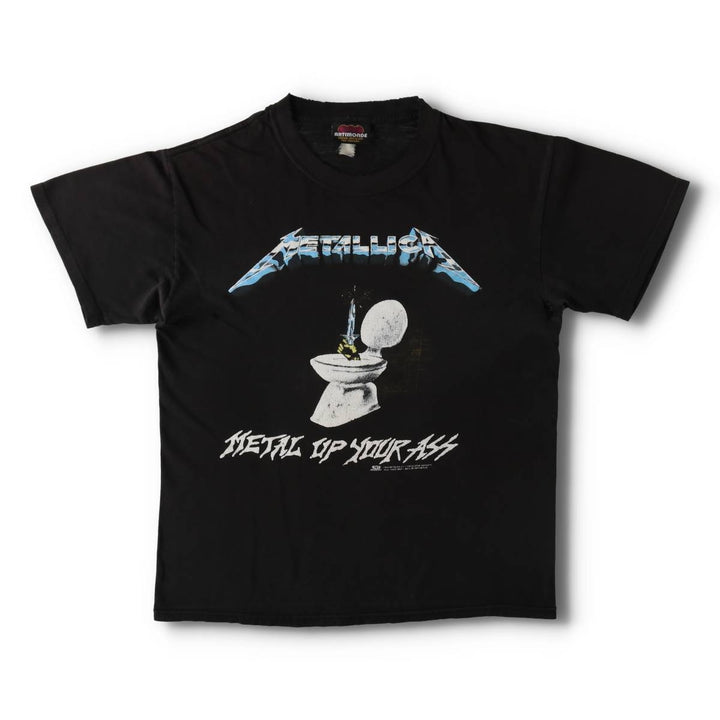 90'S ARTIMONDE METALLICA METAL UP YOUR ASS Band T-shirt (Men's Size S) unclear black type Vintage Second Hand