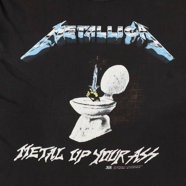 90'S ARTIMONDE METALLICA METAL UP YOUR ASS Band T-shirt (Men's Size S) unclear black type Vintage Second Hand