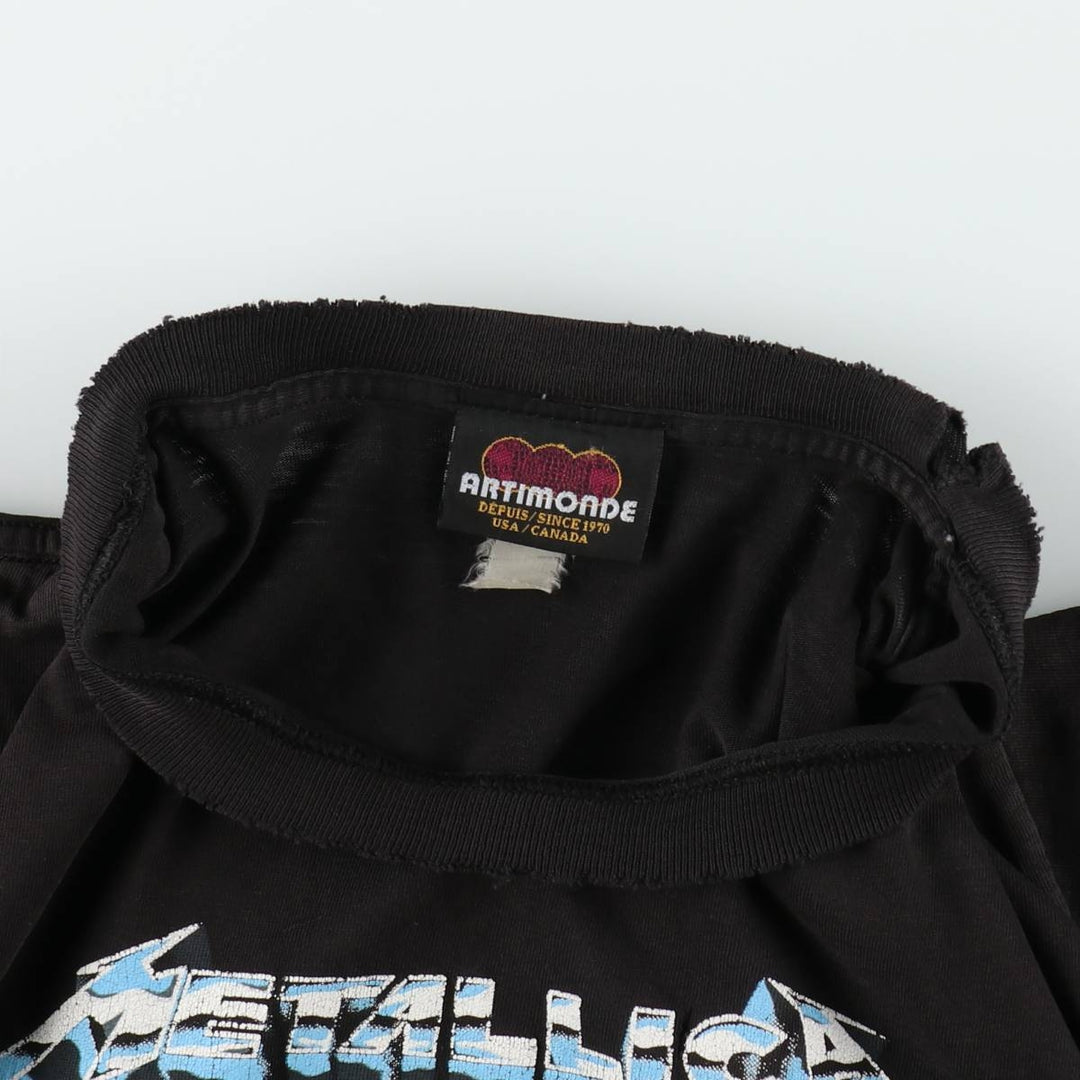 90'S ARTIMONDE METALLICA METAL UP YOUR ASS Band T-shirt (Men's Size S) unclear black type Vintage Second Hand