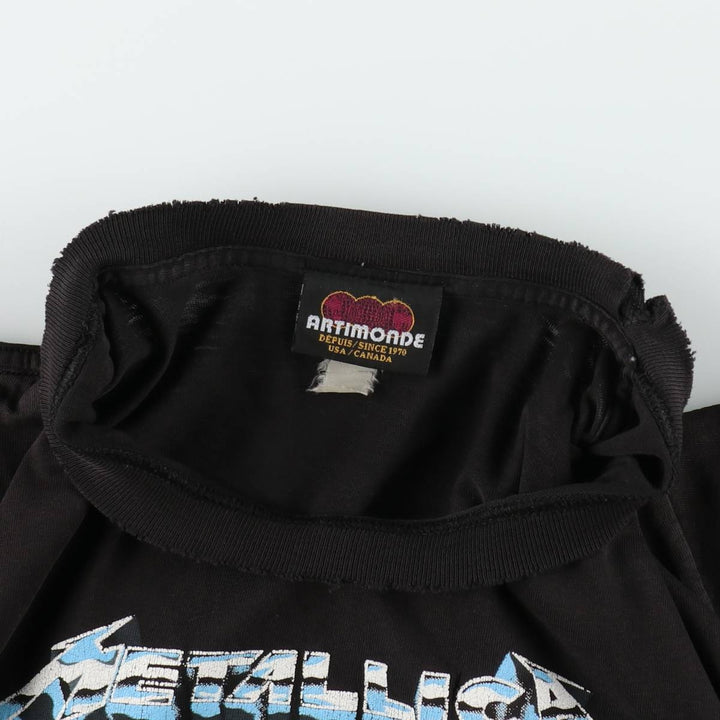 90'S ARTIMONDE METALLICA METAL UP YOUR ASS Band T-shirt (Men's Size S) unclear black type Vintage Second Hand