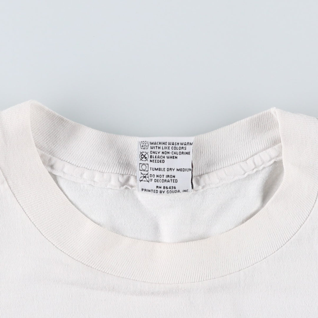 ~90'S GUGGENHEIM MUSEUM Genpei Akasegawa Art T-shirt, Made in USA, Men's XL equivalent, Vintage cotton white type Vintage Second Hand
