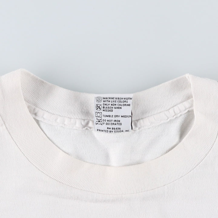 ~90'S GUGGENHEIM MUSEUM Genpei Akasegawa Art T-shirt, Made in USA, Men's XL equivalent, Vintage cotton white type Vintage Second Hand