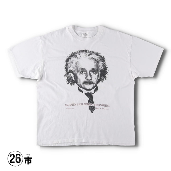 90'S ANDAZIA EINSTEIN Einstein Message T-Shirt, Made in USA, Men's XL equivalent, Vintage cotton white type Vintage Second Hand