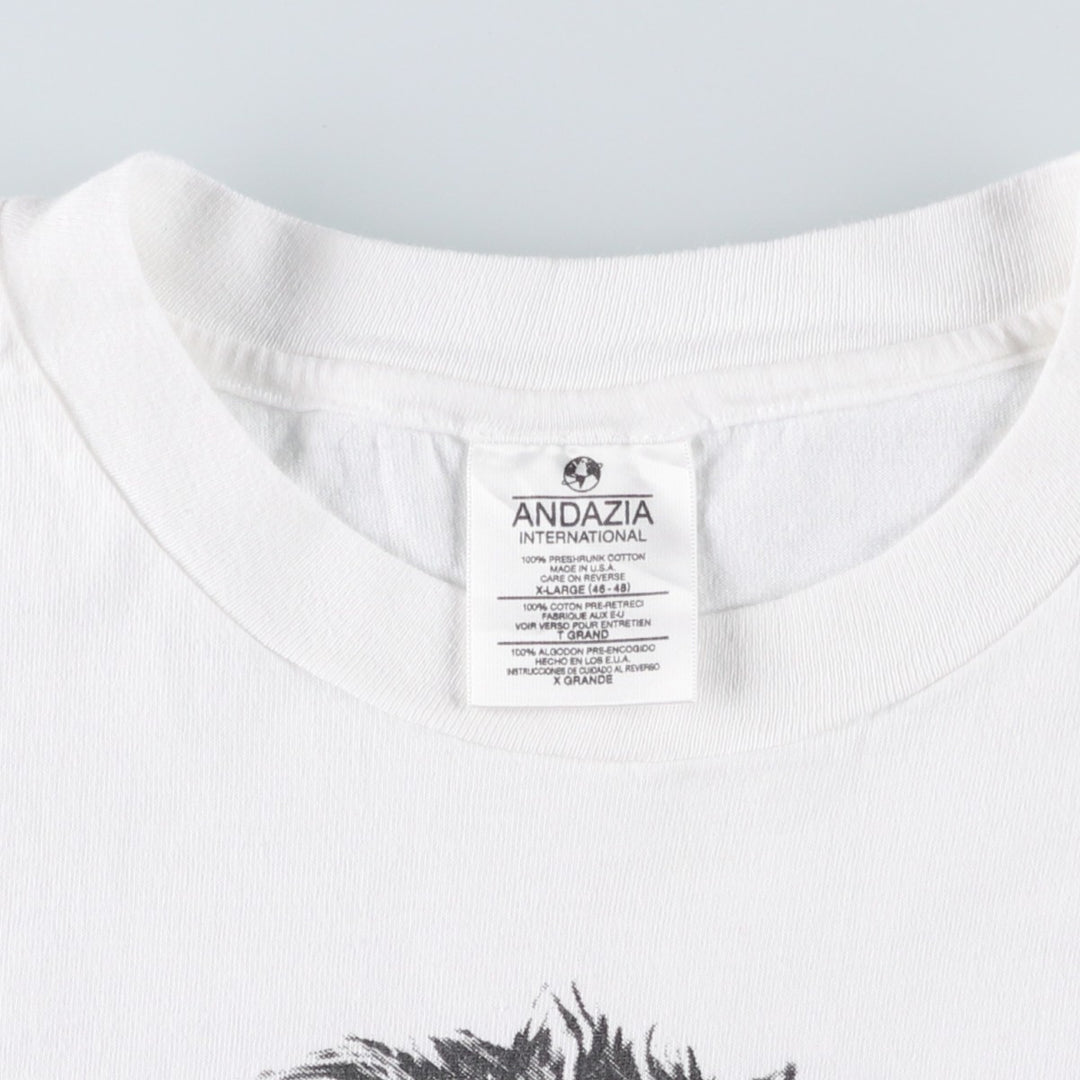 90'S ANDAZIA EINSTEIN Einstein Message T-Shirt, Made in USA, Men's XL equivalent, Vintage cotton white type Vintage Second Hand