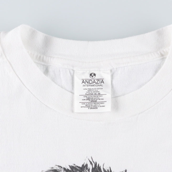 90'S ANDAZIA EINSTEIN Einstein Message T-Shirt, Made in USA, Men's XL equivalent, Vintage cotton white type Vintage Second Hand