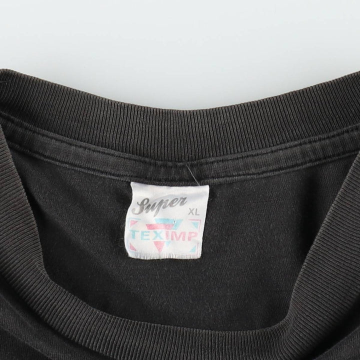 90'S TEXIMP MACHINE HEAD Band T-shirt, Men's XL equivalent, Vintage cotton black type Vintage Second Hand