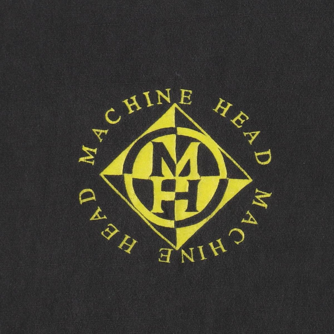90'S TEXIMP MACHINE HEAD Band T-shirt, Men's XL equivalent, Vintage cotton black type Vintage Second Hand