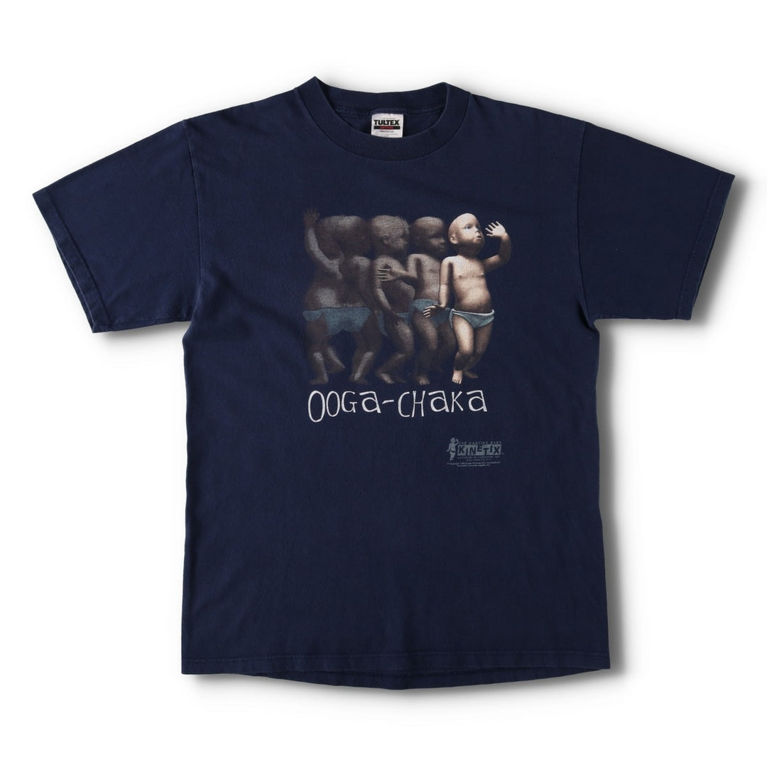 90'S TULTEX Dancing Baby Print T-Shirt, Men's Size L (approx.), Vintage cotton navy blue type Vintage Second Hand