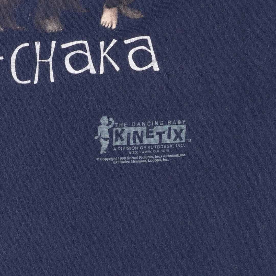 90'S TULTEX Dancing Baby Print T-Shirt, Men's Size L (approx.), Vintage cotton navy blue type Vintage Second Hand