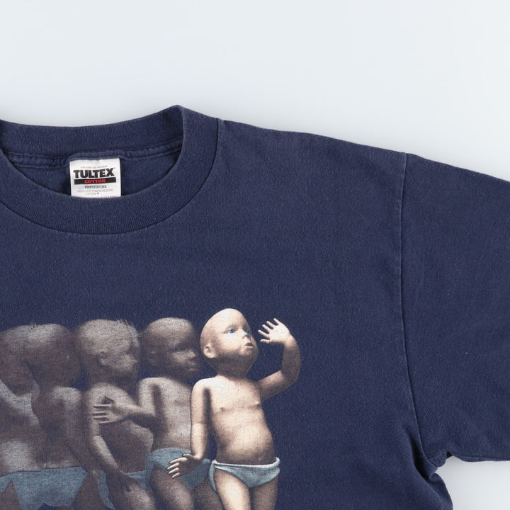90'S TULTEX Dancing Baby Print T-Shirt, Men's Size L (approx.), Vintage cotton navy blue type Vintage Second Hand