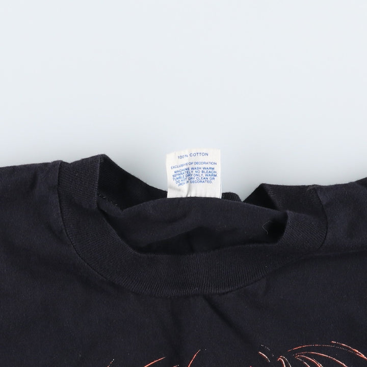 Disney Walt Disney World Magic Kingdom Advertising T-Shirt, Made in USA, Men's Size L (approx.), Vintage cotton black type Vintage Second Hand