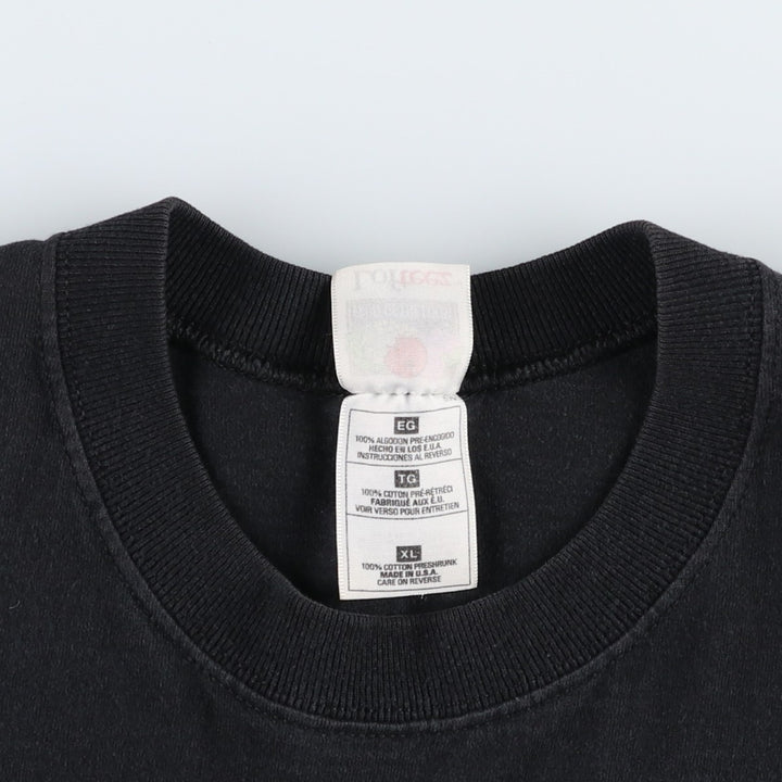 2000'S Fruit of the Loom advertising t-shirt, made in USA, men's size XL (equivalent). cotton black type Vintage Second Hand