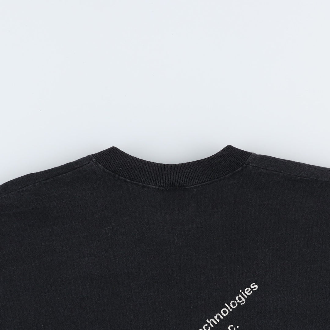 2000'S Fruit of the Loom advertising t-shirt, made in USA, men's size XL (equivalent). cotton black type Vintage Second Hand
