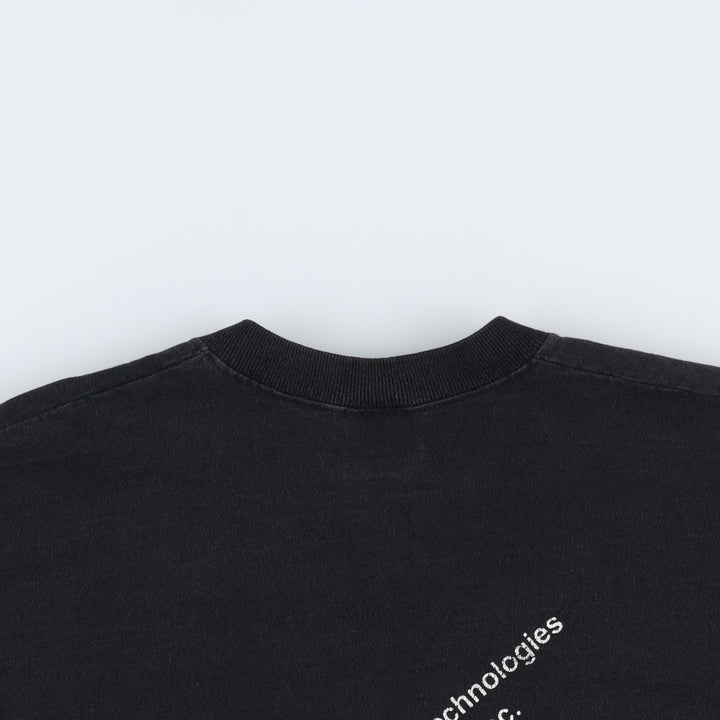 2000'S Fruit of the Loom advertising t-shirt, made in USA, men's size XL (equivalent). cotton black type Vintage Second Hand