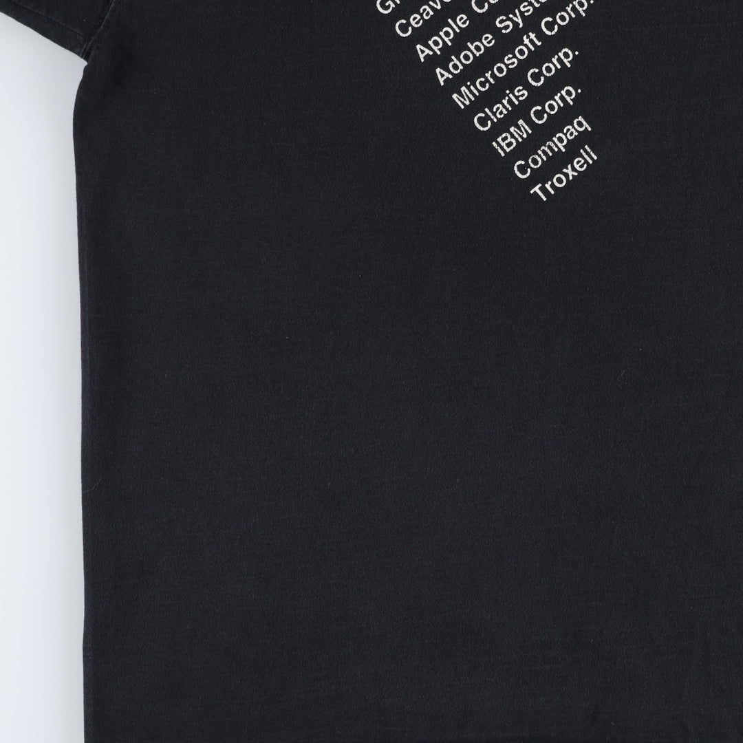 2000'S Fruit of the Loom advertising t-shirt, made in USA, men's size XL (equivalent). cotton black type Vintage Second Hand
