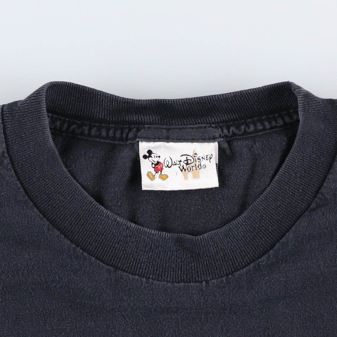 WALT DISNEY WORLD Pirates of the Caribbean Skull Pattern Movie T-Shirt (Men's XL equivalent) cotton black type Vintage Second Hand