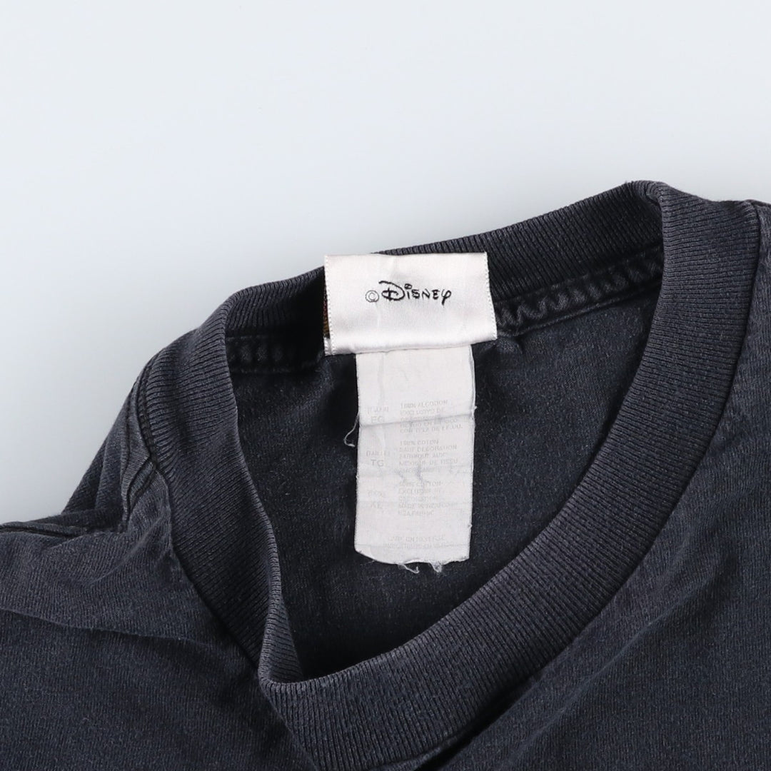 WALT DISNEY WORLD Pirates of the Caribbean Skull Pattern Movie T-Shirt (Men's XL equivalent) cotton black type Vintage Second Hand