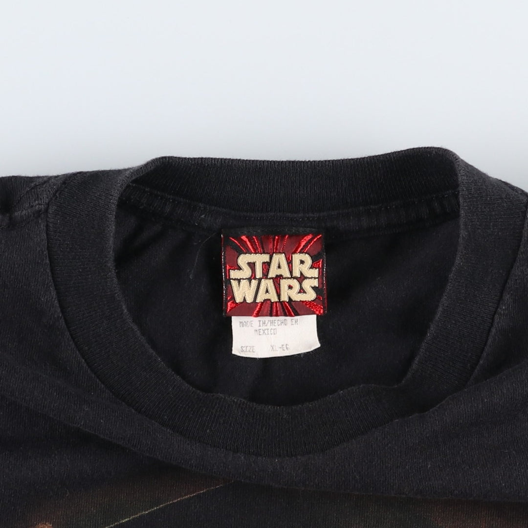 2000'S STAR WARS Darth Maul Movie T-shirt, Men's XL equivalent. cotton black type Vintage Second Hand