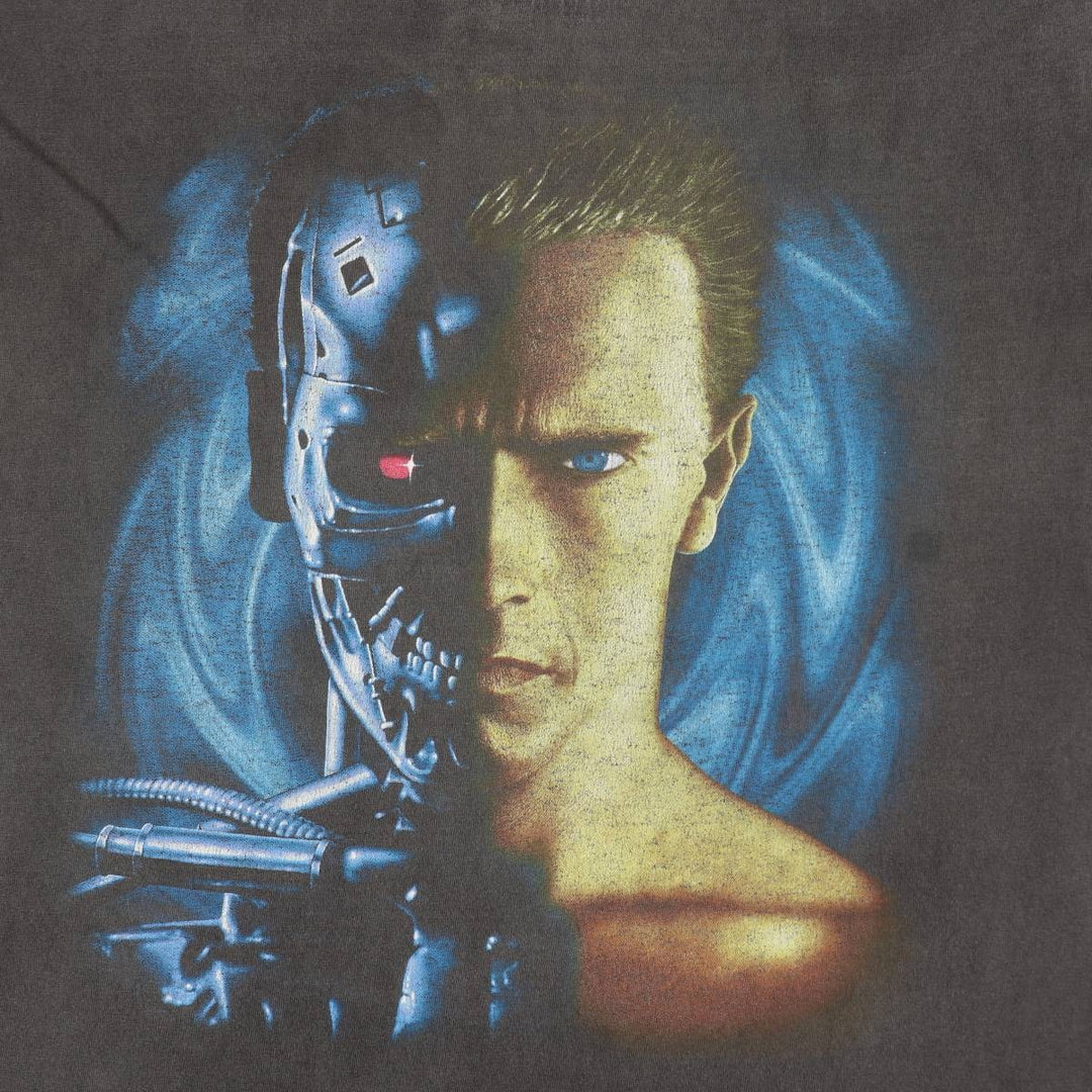 90s-era Universal Studios Terminator 2 movie t-shirt, men's size XL equivalent, vintage. cotton black type Vintage Second Hand