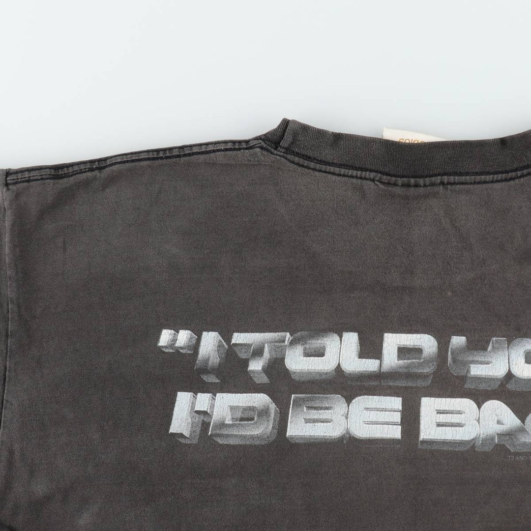 90s-era Universal Studios Terminator 2 movie t-shirt, men's size XL equivalent, vintage. cotton black type Vintage Second Hand