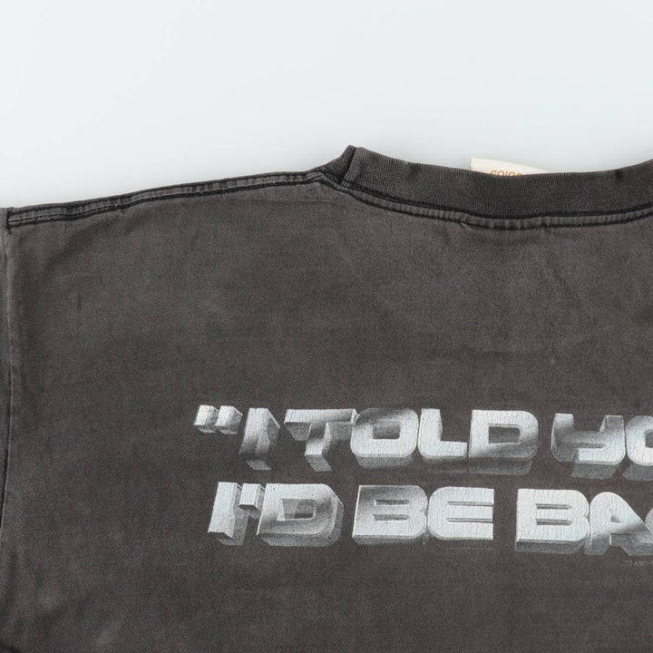 90s-era Universal Studios Terminator 2 movie t-shirt, men's size XL equivalent, vintage. cotton black type Vintage Second Hand