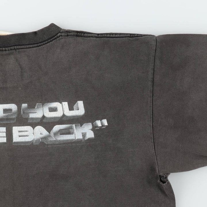 90s-era Universal Studios Terminator 2 movie t-shirt, men's size XL equivalent, vintage. cotton black type Vintage Second Hand