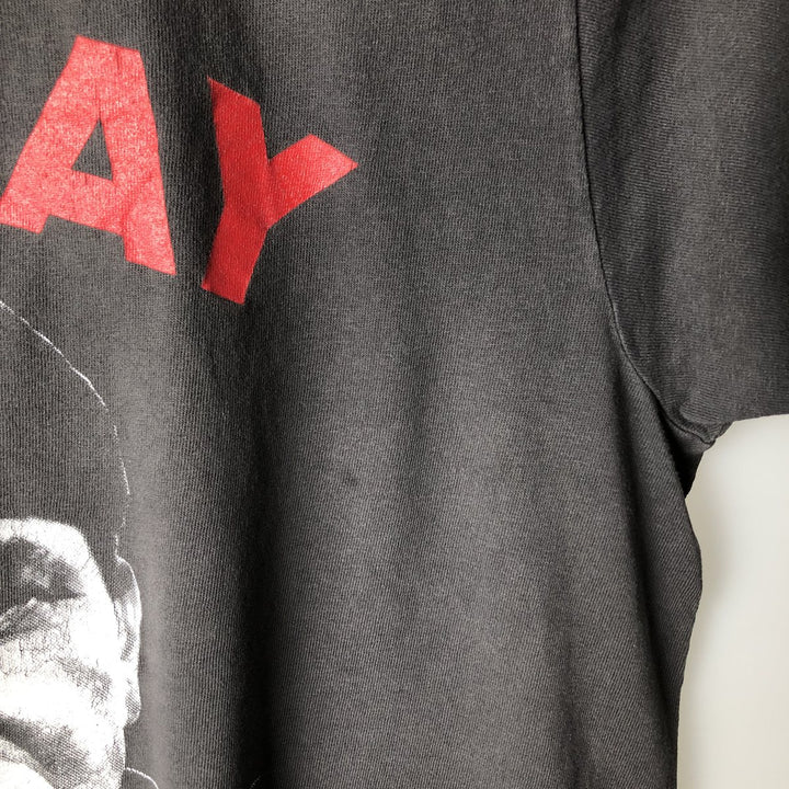 Printed T-shirt, men's size XL unclear Charcoal Vintage Second Hand