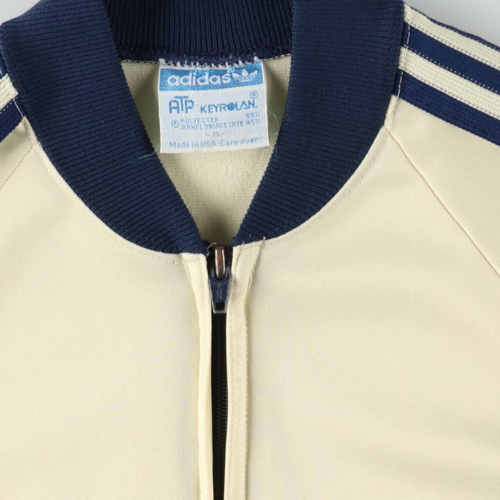 70s-80'S Adidas VENTEX ATP Track Jacket, Made in USA, Men's Size S (approx.), Vintage polyester unbleached Vintage Second Hand