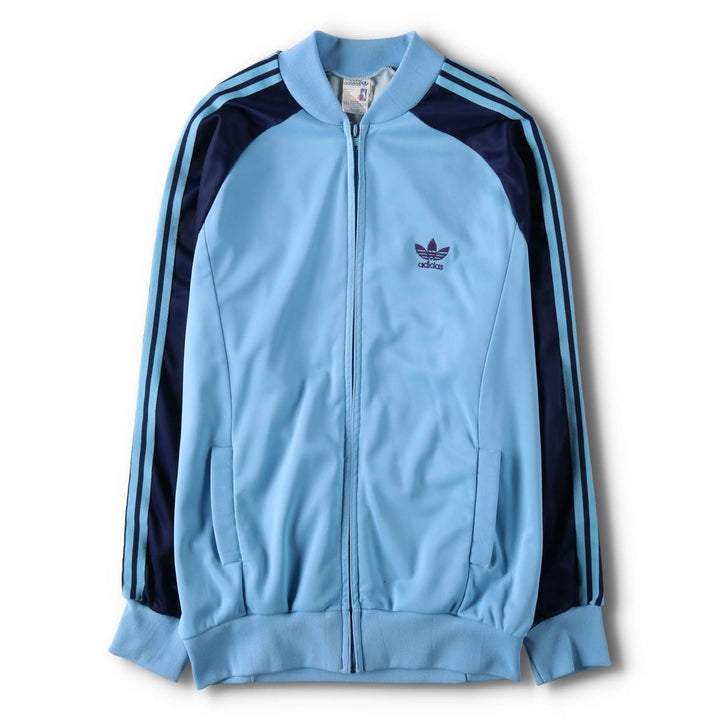 Vintage 70s-80'S Adidas VENTEX ATP Track Jacket, Made in France, Men's Size M (approx.) polyester navy blue type Vintage Second Hand