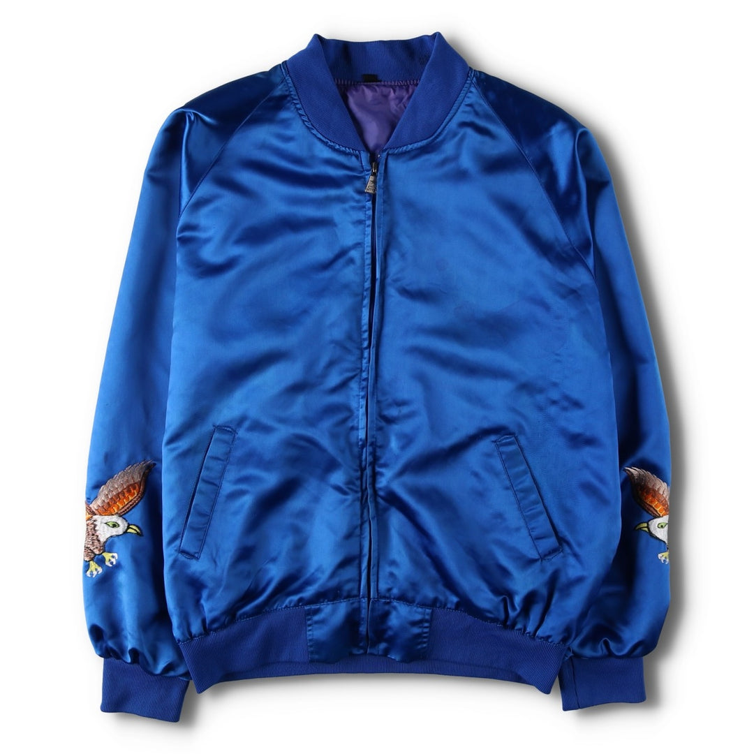 80s-90'S Eagle Pattern American Flag Jersey Track Jacket Souvenir Jacket Men's XL equivalent Vintage unclear blue type Vintage Second Hand