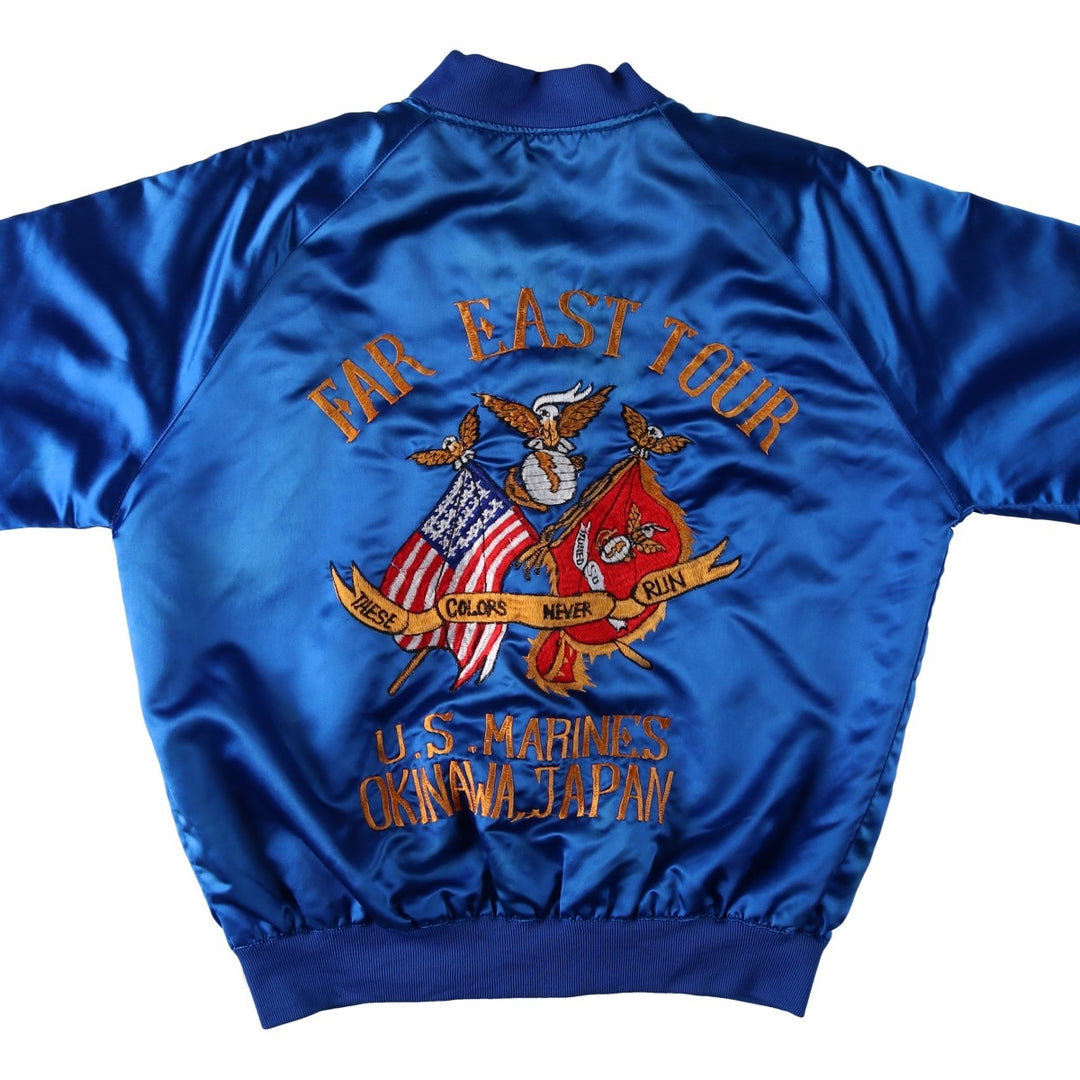 80s-90'S Eagle Pattern American Flag Jersey Track Jacket Souvenir Jacket Men's XL equivalent Vintage unclear blue type Vintage Second Hand