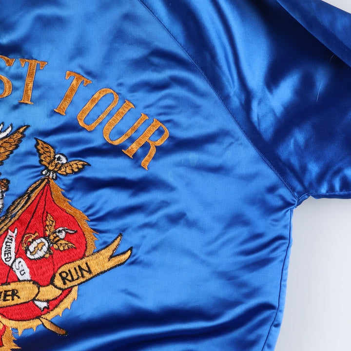 80s-90'S Eagle Pattern American Flag Jersey Track Jacket Souvenir Jacket Men's XL equivalent Vintage unclear blue type Vintage Second Hand