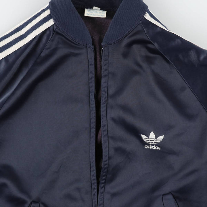 70s-80'S Adidas ATP KEYROLAN Track Jacket, Made in USA, Men's Size S (approx.), Vintage polyester navy blue type Vintage Second Hand
