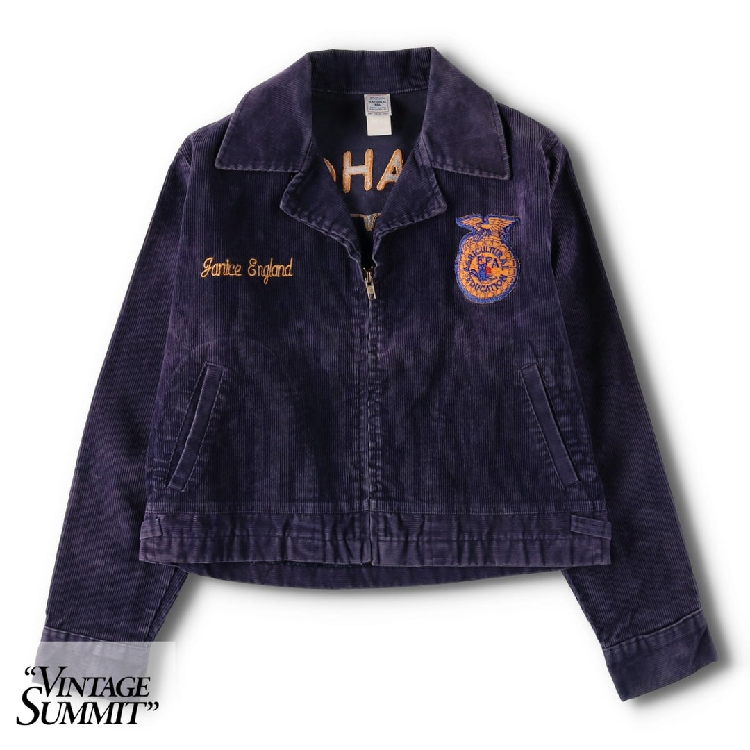90'S FFA Jacket, Farmer's Corduroy Jacket, Men's Size S (Equivalent), Vintage cotton navy blue type Vintage Second Hand