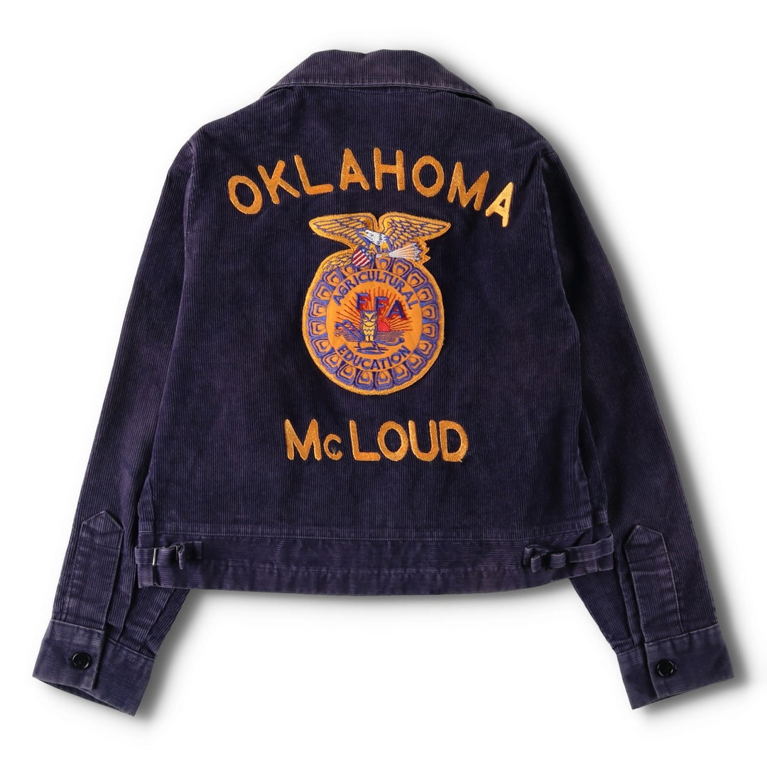 90'S FFA Jacket, Farmer's Corduroy Jacket, Men's Size S (Equivalent), Vintage cotton navy blue type Vintage Second Hand