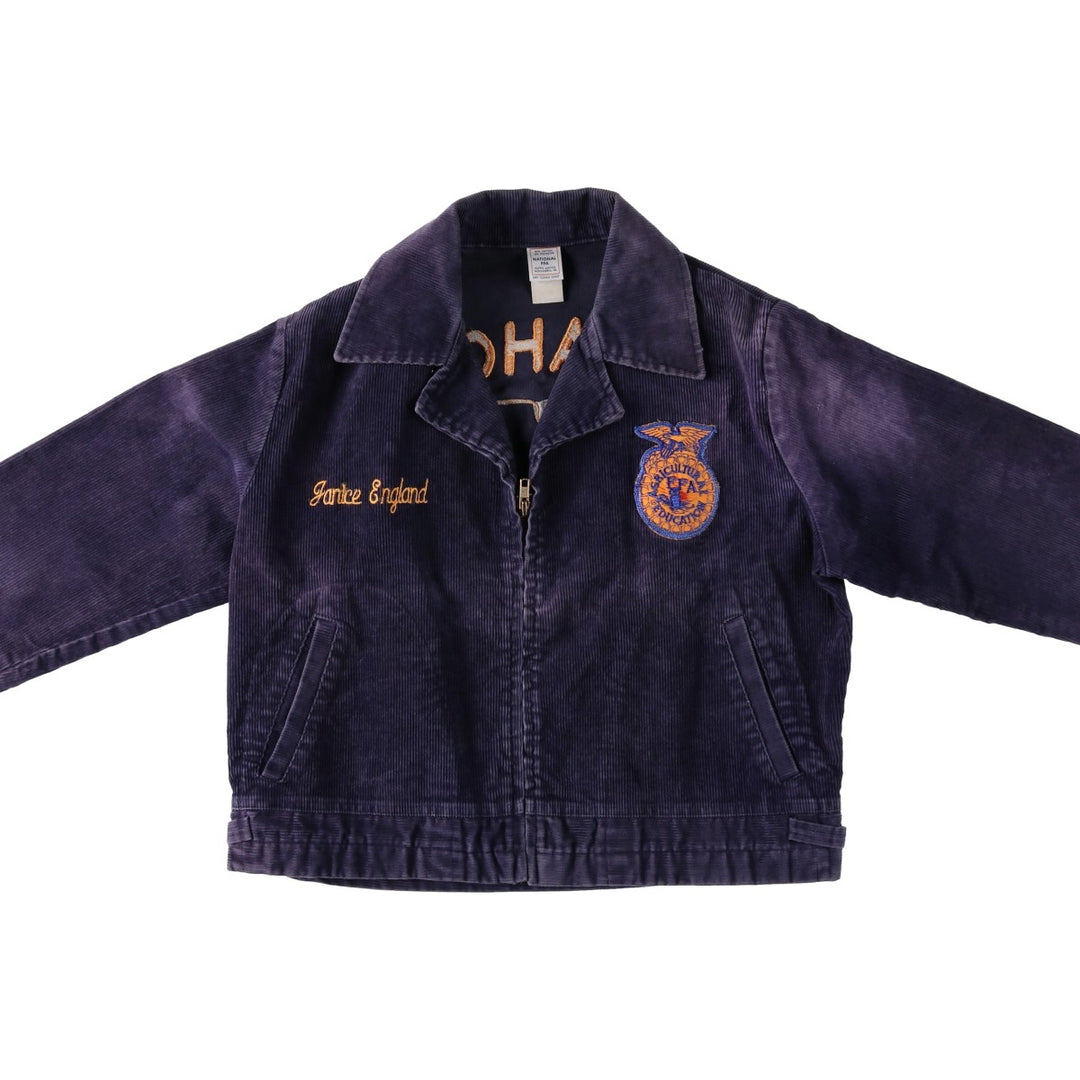 90'S FFA Jacket, Farmer's Corduroy Jacket, Men's Size S (Equivalent), Vintage cotton navy blue type Vintage Second Hand