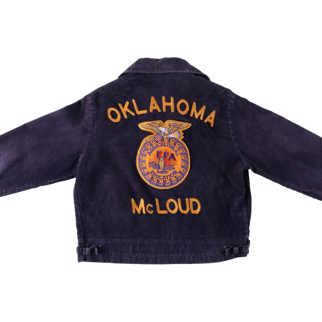 90'S FFA Jacket, Farmer's Corduroy Jacket, Men's Size S (Equivalent), Vintage cotton navy blue type Vintage Second Hand