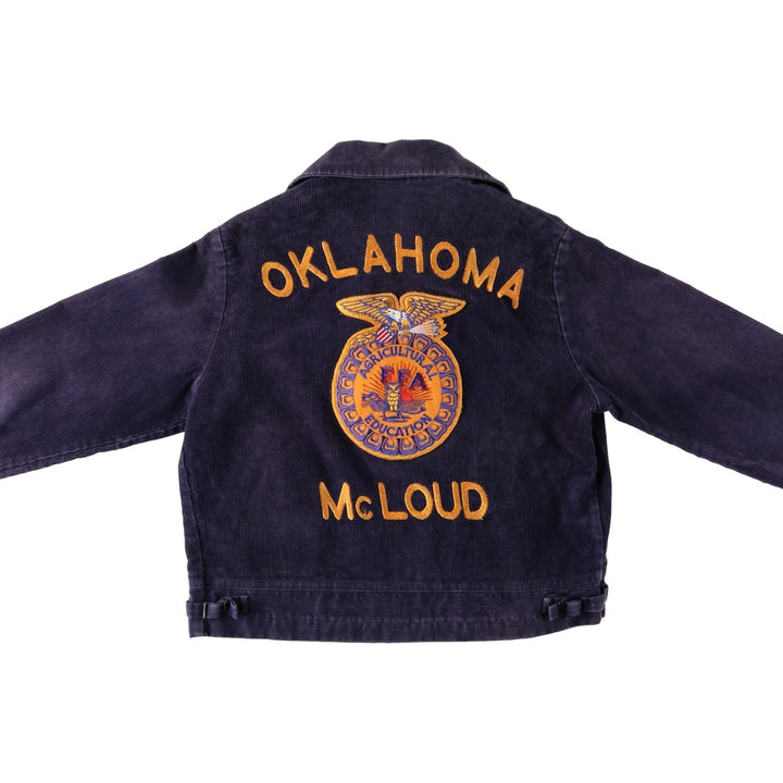 90'S FFA Jacket, Farmer's Corduroy Jacket, Men's Size S (Equivalent), Vintage cotton navy blue type Vintage Second Hand