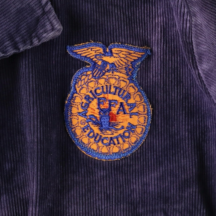 90'S FFA Jacket, Farmer's Corduroy Jacket, Men's Size S (Equivalent), Vintage cotton navy blue type Vintage Second Hand