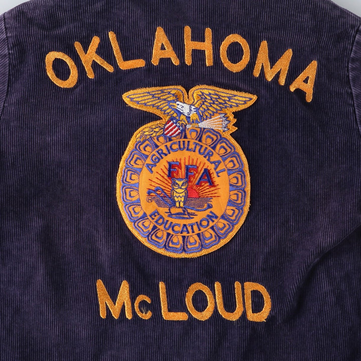 90'S FFA Jacket, Farmer's Corduroy Jacket, Men's Size S (Equivalent), Vintage cotton navy blue type Vintage Second Hand