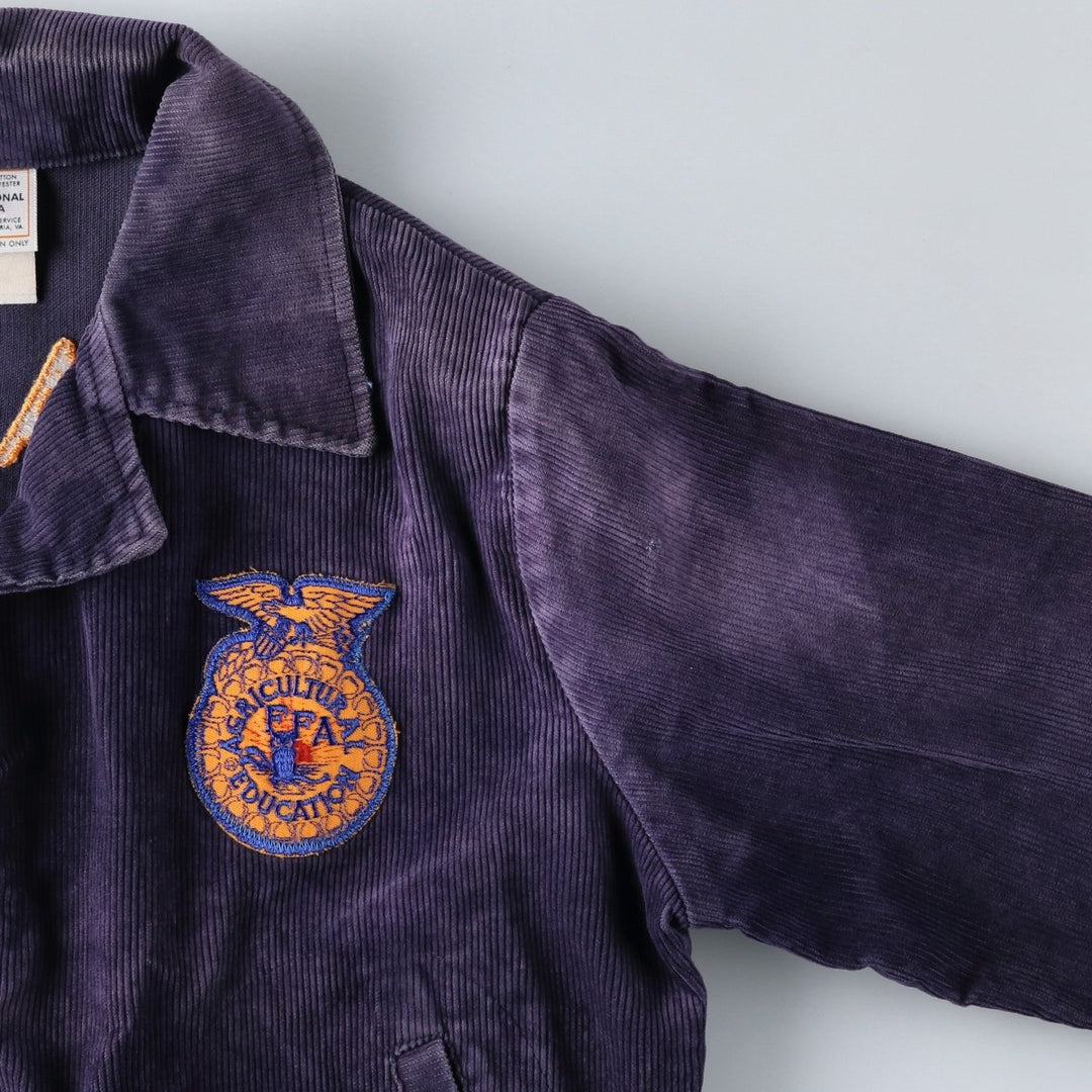 90'S FFA Jacket, Farmer's Corduroy Jacket, Men's Size S (Equivalent), Vintage cotton navy blue type Vintage Second Hand