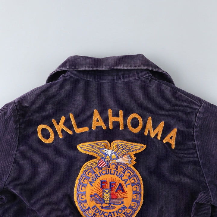 90'S FFA Jacket, Farmer's Corduroy Jacket, Men's Size S (Equivalent), Vintage cotton navy blue type Vintage Second Hand